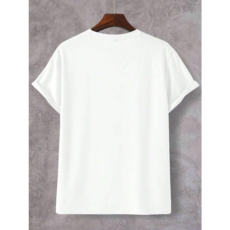 European Size Men'S Short-Sleeved,  Cotton T-Shirt, One Piece, High-Quality Breathable Fabric, Jesus Print, Easy to Move, Soft And Skin-Friendly