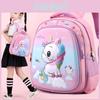 Mochila Infantil de Nylon com Desenho Animado Fofo com Proteção para a Coluna e Design de Redução de Carga