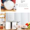 26/28CM Stainless Steel Soup Pot Daily Use With Lid Stainless Steel Stock Pot Milk Boiling Water Cooking Cooking Pots