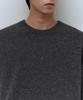 Musinsa Standard [Victoria Wool] Minimal Ribbed Crew Neck Knit [Medium Grey]