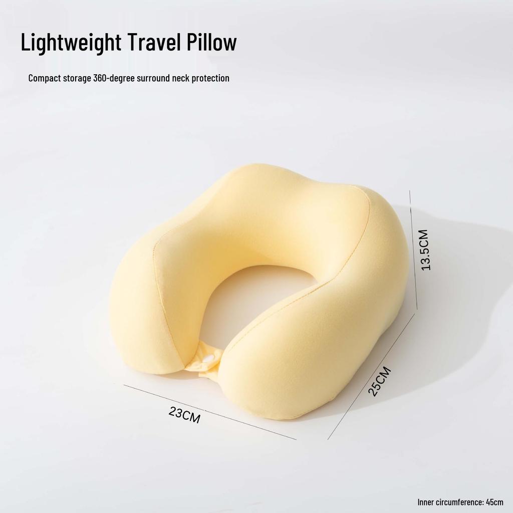 Memory Foam U-Shaped Travel Neck Pillow for Airplane and Cervical Support