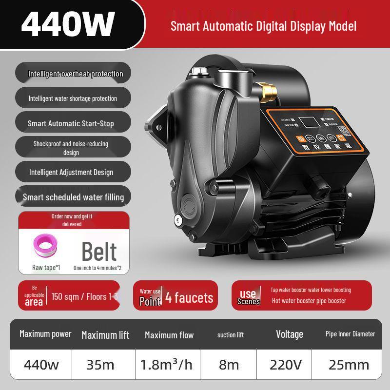 Intelligent Whole House Automatic Water Booster Pump for Bathrooms & Solar Showers