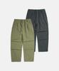 ESPIONAGE Pleated Wide Army Pants Charcoal