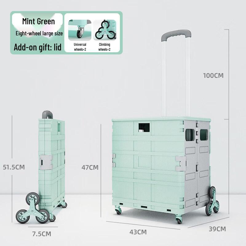 Portable Folding Stair Climbing Shopping Cart