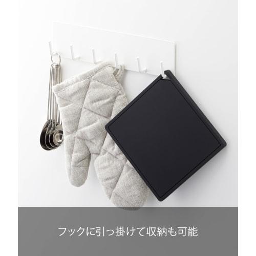 Yamazaki Tower Silicone Trivet, Square, Black, Approx. W15 X D15 X H1cm, Heat-Resistant, Silicone, Product Number: 2953