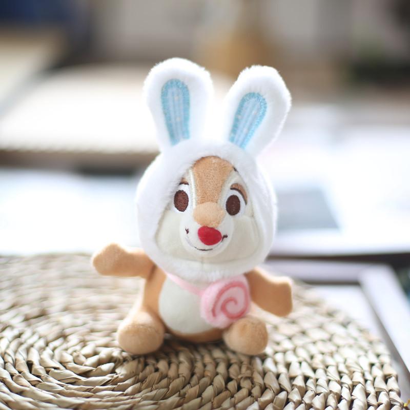 Adorable Squirrel Plush Toy Keychain Cute Bag Charm Soft Short Plush Doll светло-коричневого