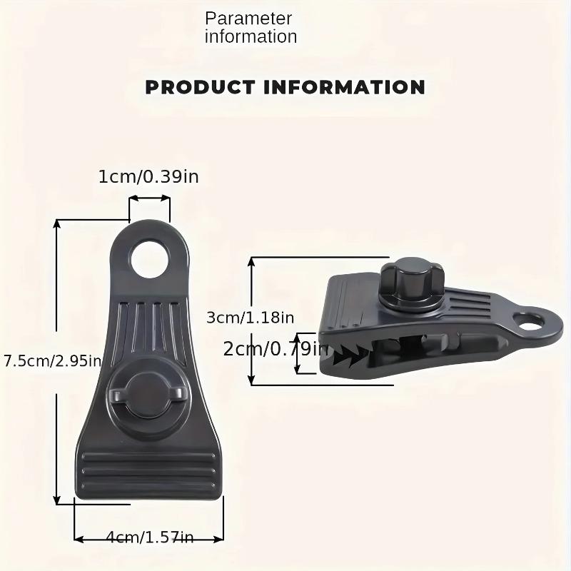 1/5/10pcs Outdoor Tent Clip Windproof Reinforced Clamps Pool Cover Tent Fasteners Holder Tarp Clips for Canopy Rainfly Fixing