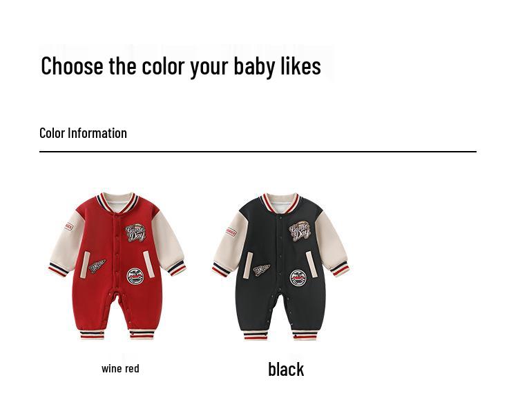 Baby Warm Padded Jumpsuit: Autumn/Winter Newborn Crawling Suit for Boys & Girls, Thick Cotton Toddler Bodysuit.