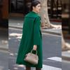 Bailuyu Women's 100% Wool Lapel Double-faced Long Coat