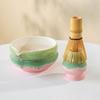 New Ceramic Matcha Bowl Reusable Multicolored Matcha Making Kit with Pouring Spout Matcha Whisk Holder Tea Lovers