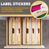 Bamboo Wood Wall-Mounted Kitchen Storage Rack and Foil Cutter