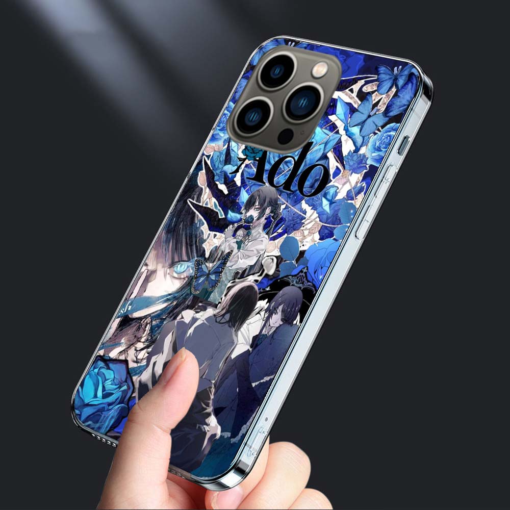 Ado Album Kyogen Phone Case For Iphone 16E 15 Pro 14 Plus 17E 16 17 Pro Max Air 11 12 13 Mini Shockproof Capa Cute Cover TPU