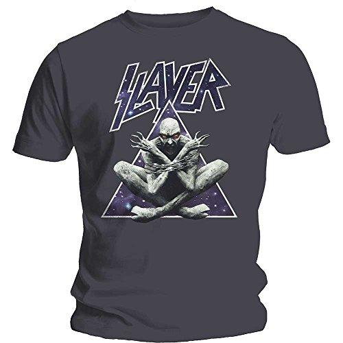 Rockoff Trade Unisexs Slayer Triangle Demon Ts Medium TShirt Grey (Charcoal) S