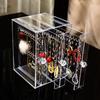 Clear Plastic Jewelry Organizer: Necklace, Bracelet, and Earring Display Box
