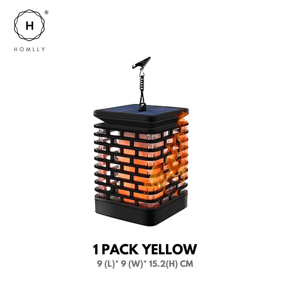 HOMLLY Outdoor Solar Lantern Lamp (Real Flame Mode)