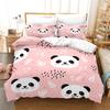 Cartoon Chinese Panda Bedding Set Soft Microfiber Double Queen King Twin Duvet Cover Kids Girls Room Decor White Duvet Cover