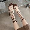 Transparent Tube Socks Children'S Crystal Socks Spring And Summer Ultra-Thin Women'S Socks Flower Glass Card Stockings