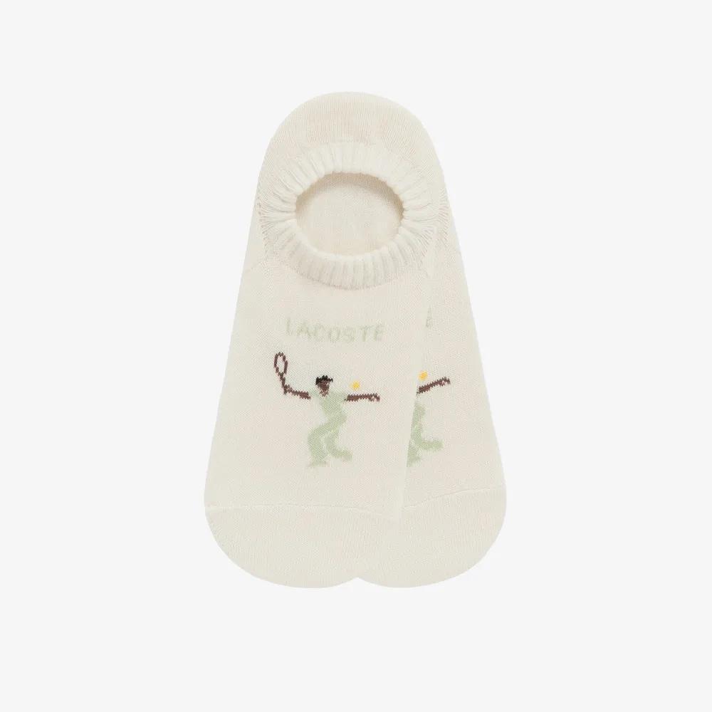 Women s Tennis Graphic No Show Socks RA199E-56G-056 Melange Grey (CCA)