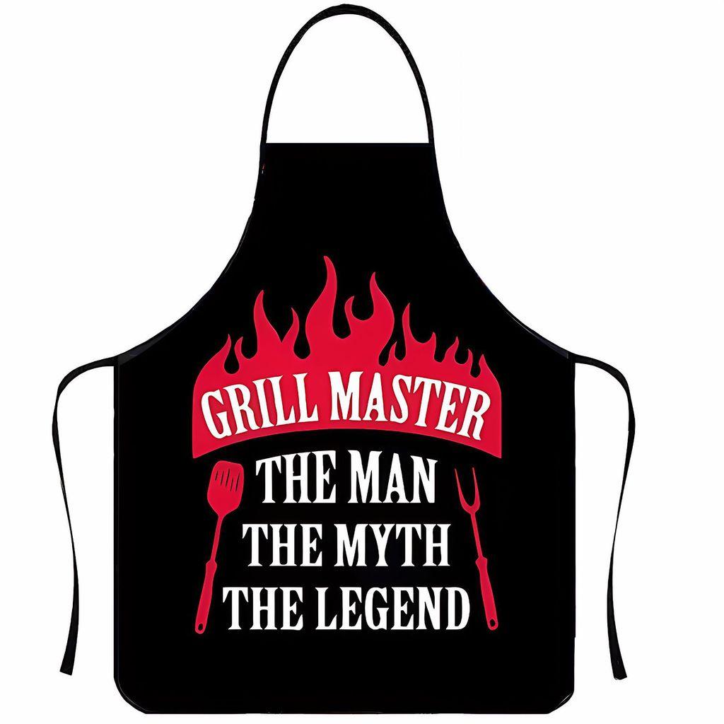 Nosleeve Waterproof Apron For Kitchen And Grilling With Colorful Abstract Design