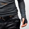 Frühlings- und Herbstoberteil für Herren mit Nackenschutz, hoher Kragen, schmale Passform, dehnbar, plissiert, lange Ärmel, Pullover-Sweatshirt für den Heimsport, Fitnessstudio, Straßenkleidung