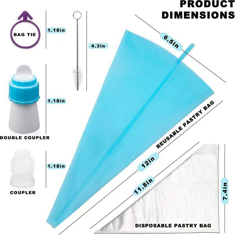 66 Or 110 Piece Cake Decorating Kit With Turntable TPU Piping Bags Stainless Steel Tips Icing Scraper Home Bakery