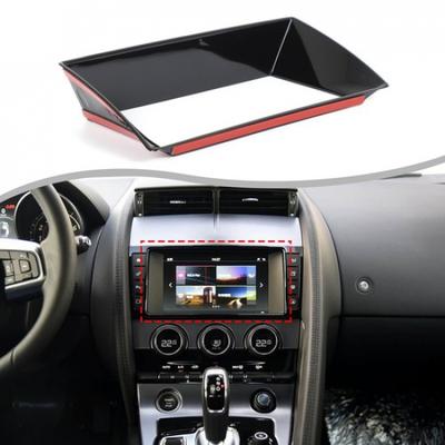 Glossy Piano Black Navigation Screen Trim Cover For Jaguar F-TYPE X152 2013-2018