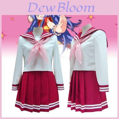 Lucky Star Japanse Cosplay Zeemanspak Jk Uniform Set Voor Meisjes Met Geplooide Rok En Strik