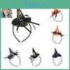 Halloween Witch Hat Headband Pumpkin Hair Hoop Spider Web Costume Party Props