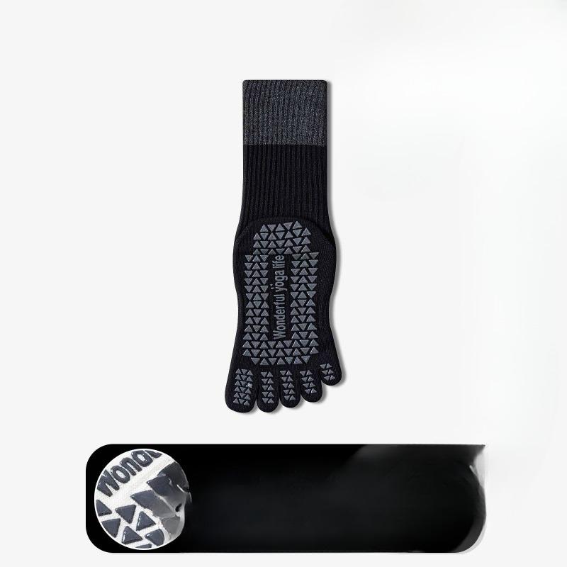 Yoga Five-finger Socks, Children's Professional Fitness Exercise, Dance, Rope Skipping, Home Pilates, Split-toe Five-toe Long Stockings