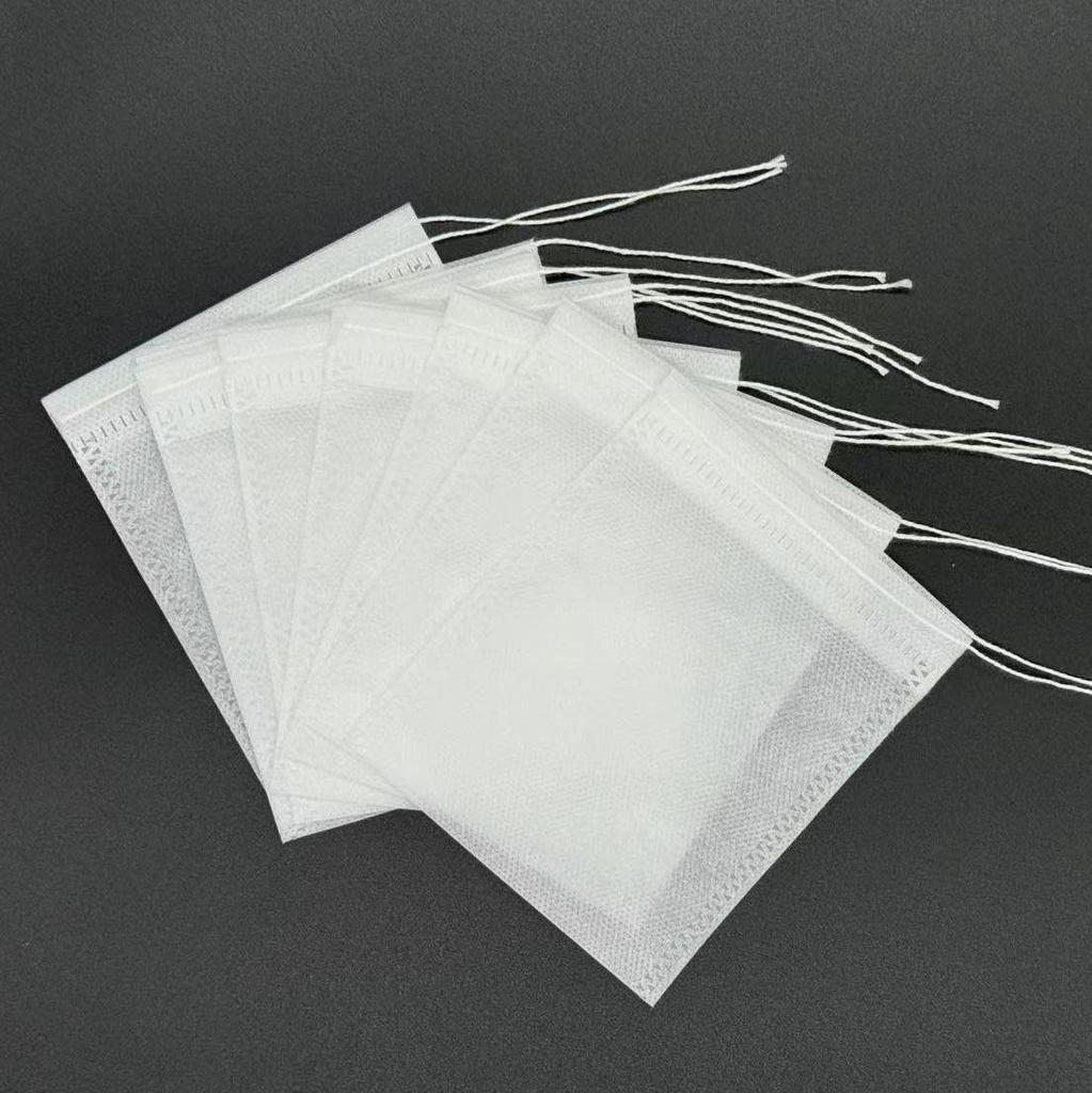 100-Pack Disposable Non-Woven Drawstring Tea Bags - Food Grade Seasoning Filter