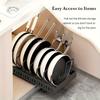 Lid Holder Cookware Storage Rack Space Saving Pull Out Organizer Premium Kitchen Pan Rack  Sink