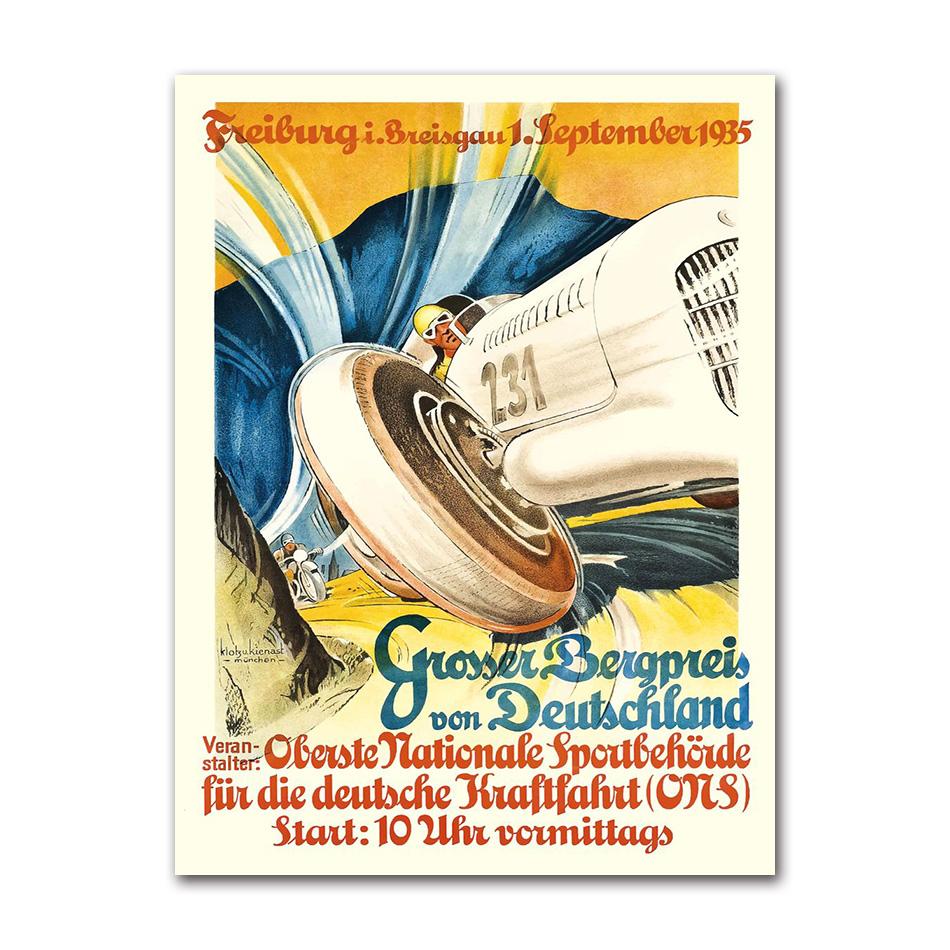 Vintage Car Racing Monaco Poster and Prints Wall Art Pictures Classic Grand Prix Retro Canvas Painting for Home Decor 21X30CMNo Framed
