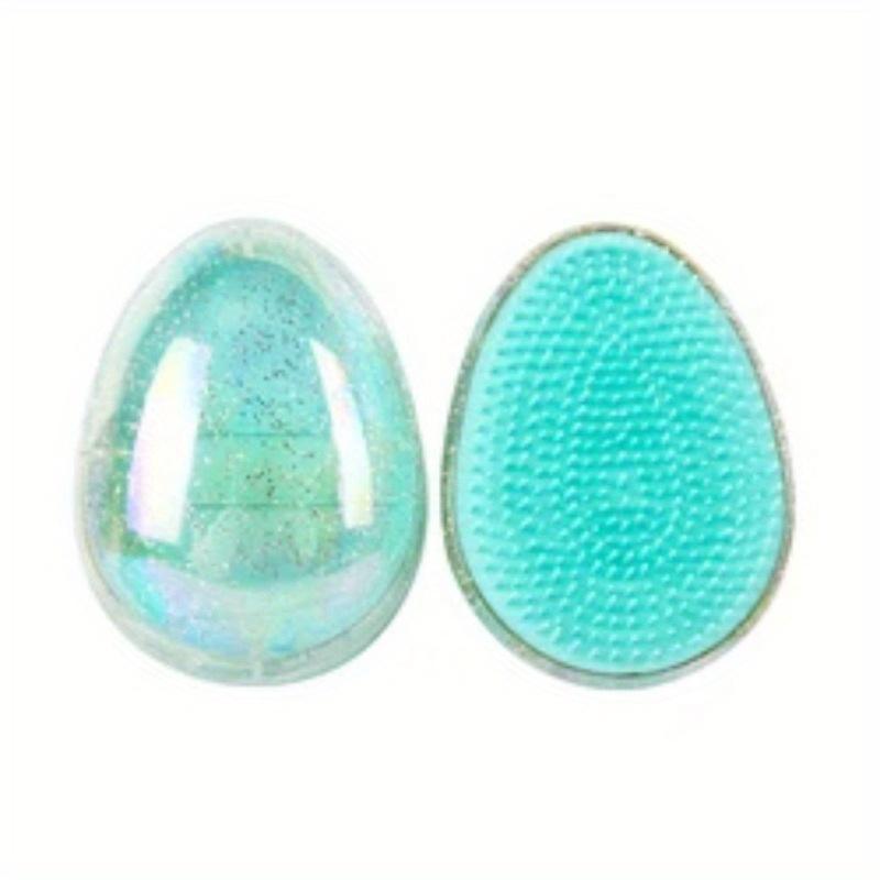 Mini Spazzola Districante per Capelli a Forma di Uovo Rotondo Massaggio del Cuoio Capelluto Spazzola per Capelli Nodi Pettine Capelli Intrecciati Salone Parrucchiere Pettine per Styling Capelli Viaggio