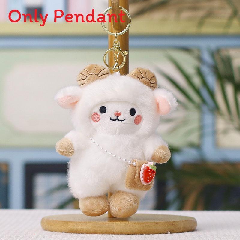 Cartoon Sheep Plush Keychain Cute Animal Toy Gift For Kids And Teens