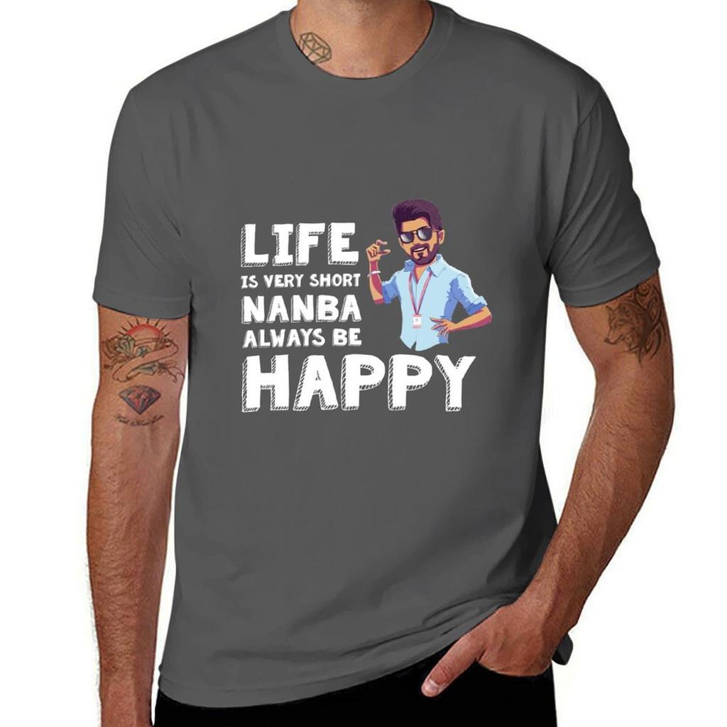 2026 Master Vijay  Always be happy TShirt t shirt for man t shirts for man cotton funny TShirt