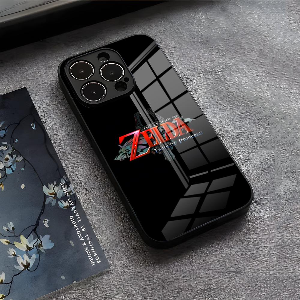 Coque de téléphone Jeu Zeldas Legends Pour IPhone 17 Air 16 E Pro Max 15 14 13 Mini 12 Pro 11 Max Plus Couverture en Verre Noir