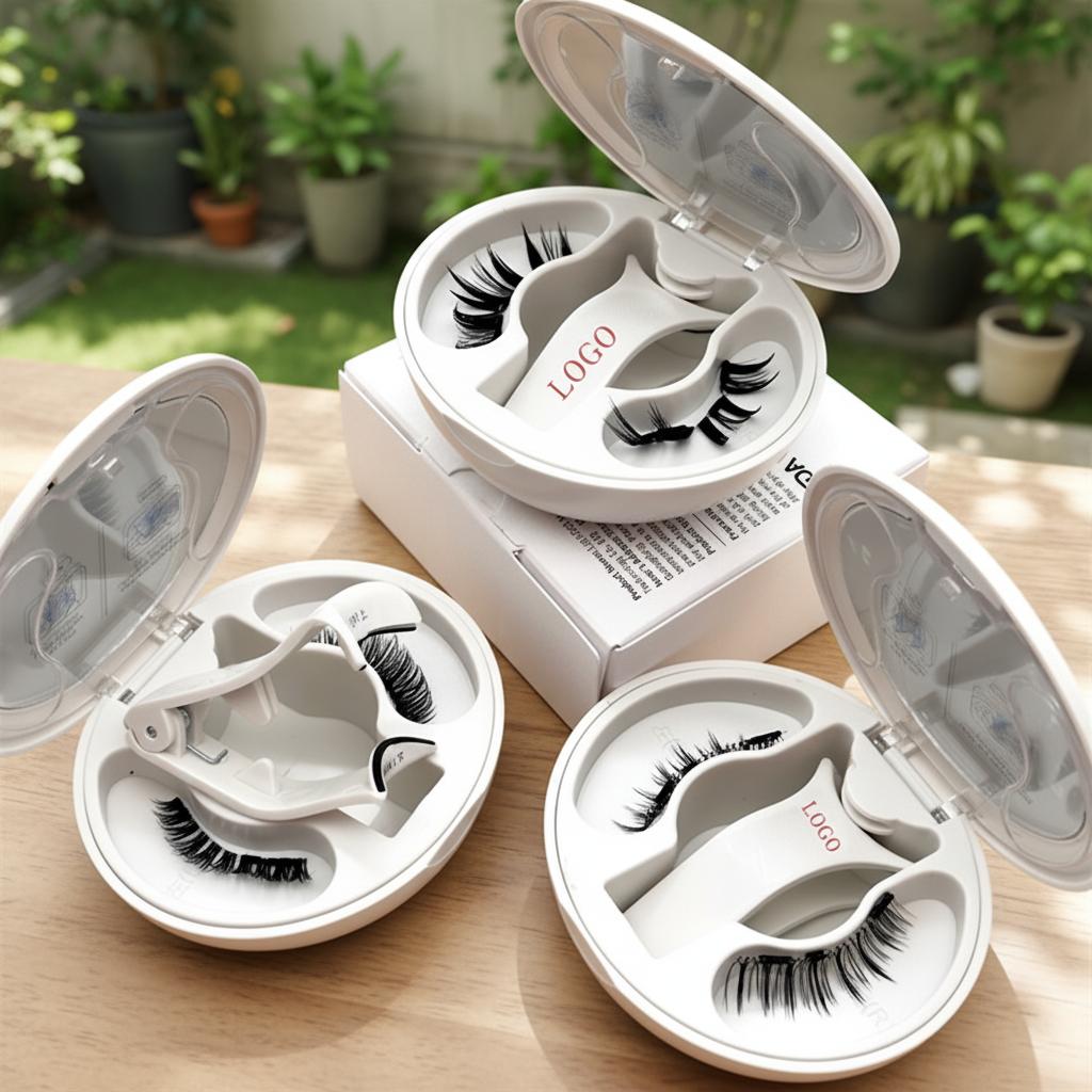 New 3d cat Eye Lashes Dramatic Look Magnetic Eyelashes with Custom Lash Box
