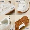 Women's Leather Surface Running Shoes, Spring 2026 - Versatile Casual & Athletic Footwear, Forrest Gump Style, Dad Shoe Design.