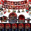 Demogorgon Chomper Disposable Tableware Birthday Party Decoration, Demogorgon Tableware Tablecloth Balloon Flag Party Supplies