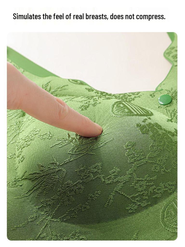 Nahtloser Jacquard-Westen-BH mit Knopfleiste für Übergrößen für reife Frauen