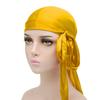 Unisex Adult Satin Long Tail Doo Rag Durag Bandanas Cap Pirate Hat Turban Men Hip Hop Headband Biker Headwrap Women Headwear