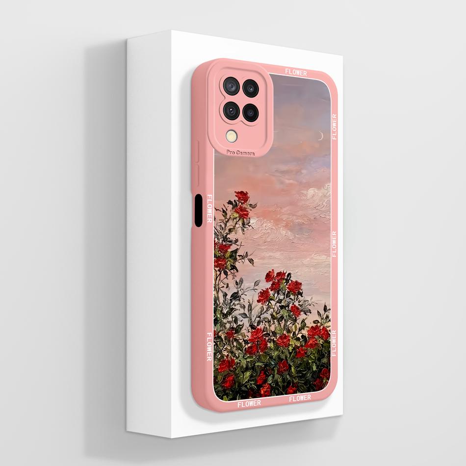 For Samsung Galaxy A12 M12 F12 Case Funny Anti Drop Liquid Silicone Phone Shell For Samsung A 12 High Quality Soft Back Cover