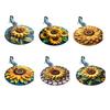 Diatomaceous Earth Floor Mat 3D Sunflower Pattern Plush Quick Drying Non-Slip Absorbent Bath Mat