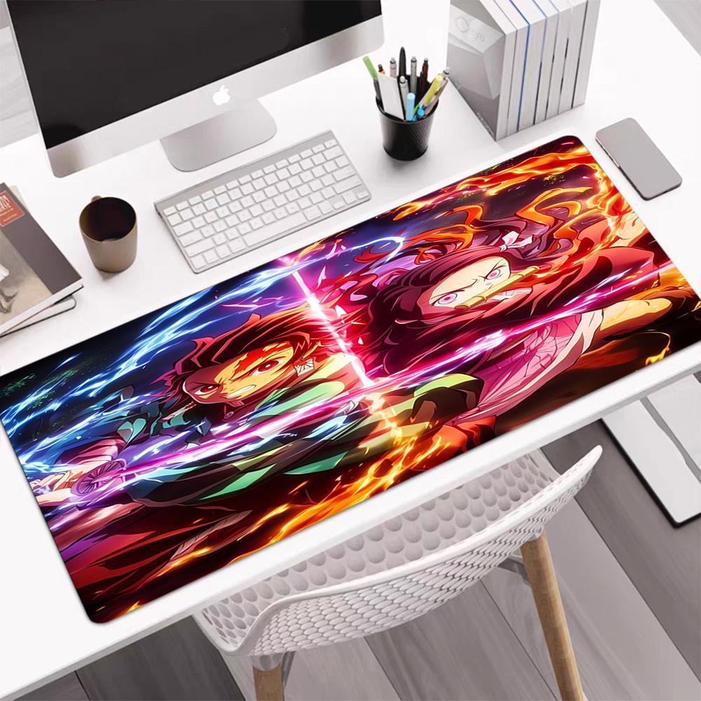 Demon Slayer Theme Mouse Pad, Non Slip Rubber Base, Multifunctional Office & Home Decor, Perfect for Workspace Personalization.