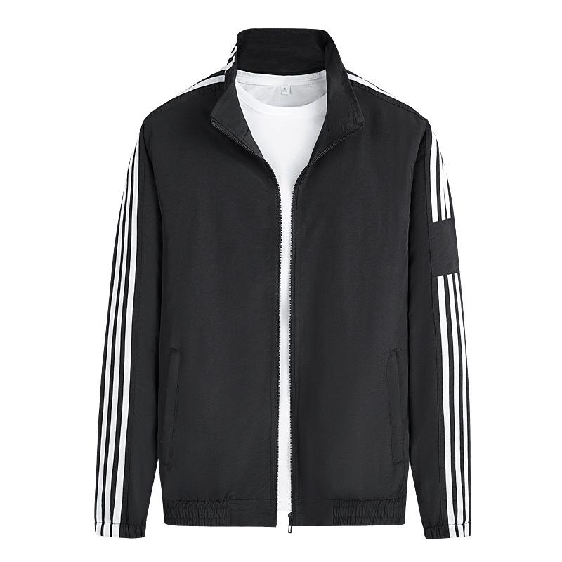 Men's Coat Tooling Men's Teen Sports Top Three Bar Jacket Men's Breathable and Wear-resistant Long Sleeves