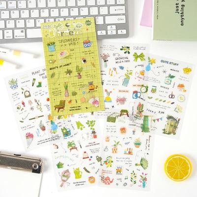 6 Stück Liebesbrief Planer Aufkleber - Niedliche Haustier Wasserdichte Aufkleber für DIY Basteln, Journal, Scrapbook, Wasserflaschen, Laptops
