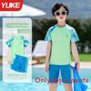 Navy Kids Swimsuit With Polyester Fabric For Water Sports And Sun Protection For Boys And Girls