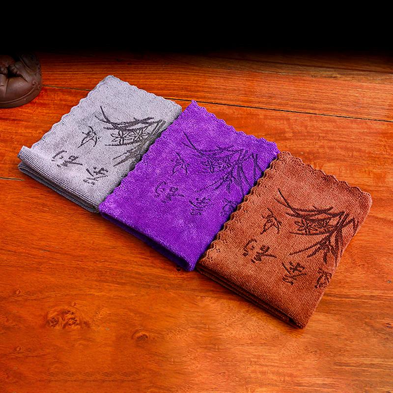 30*30cm Absorbent Thick Tea Towel, Professional Tea Table Cloth, Super Absorbent, High-End Tea Cleaning Coaster Accessories