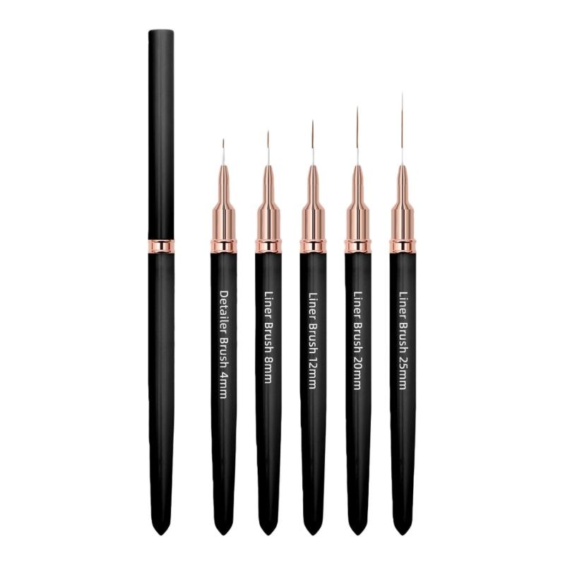 

Набор из 5 инструментов для нейл-арта Художественные ручки для рисования на ногтях Разработаны для плавного контроля Безопасные и снижающие усталость 1