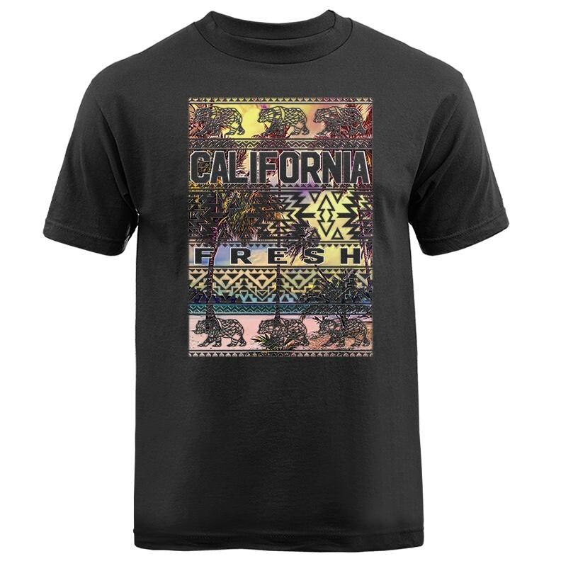 

The Golden State California Republic Cali Aztec Bear Graphic T-shirt Unisex T-Shirt XL